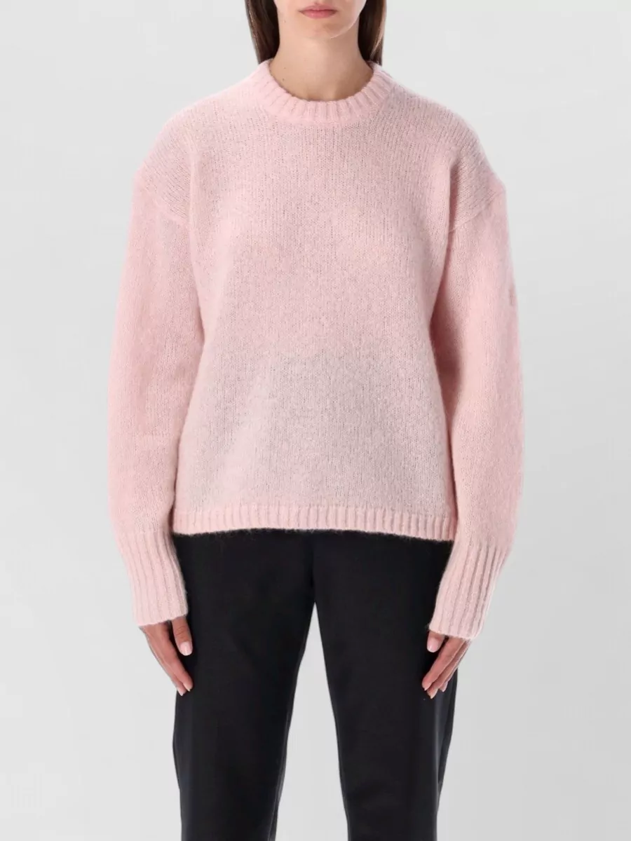 By Malene Birger Wool Mohair Ribbed Crew Neck Sweater