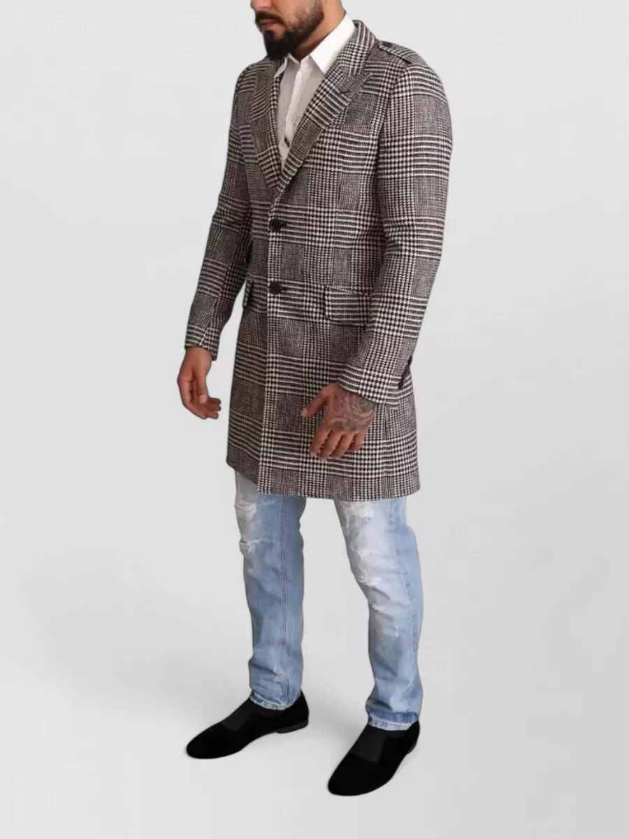 Dolce&Gabbana Checked Single Breasted Coat