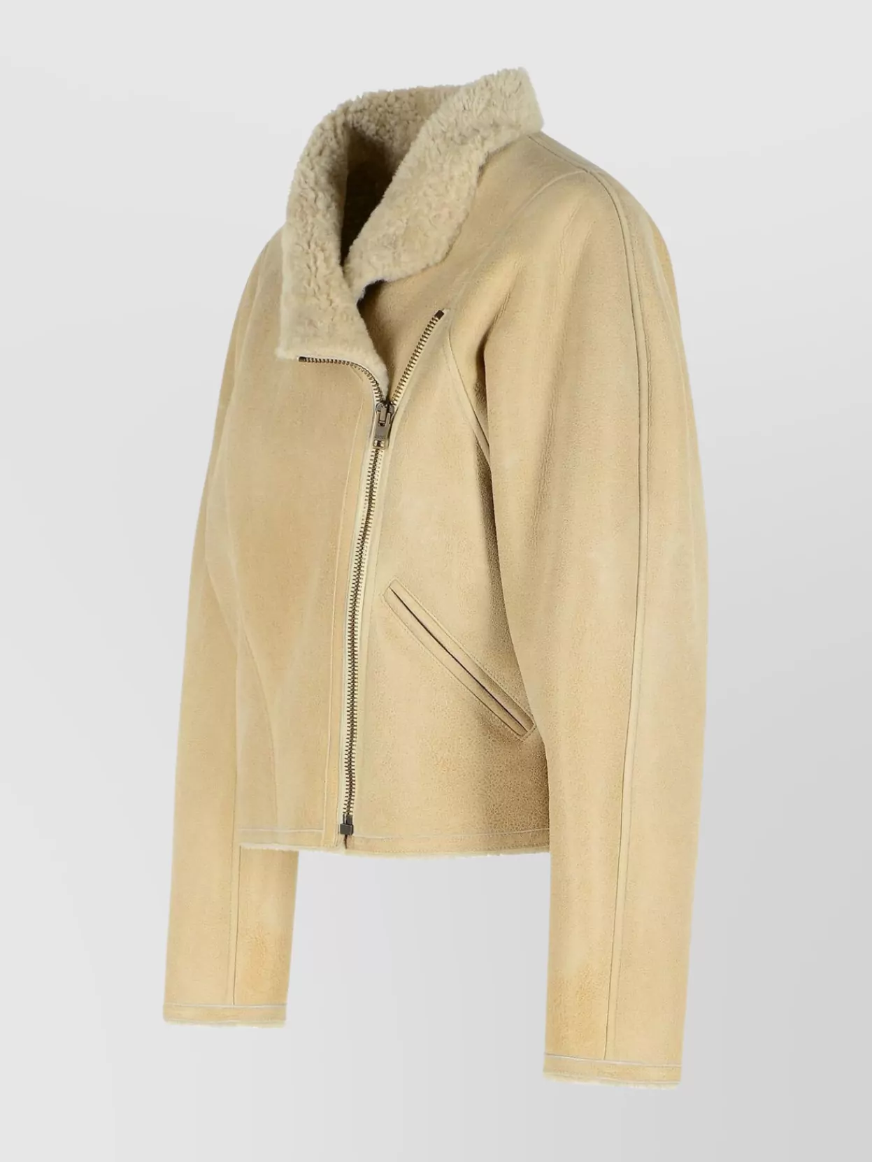 Isabel Marant Shearling Collar Jacket Side Pockets