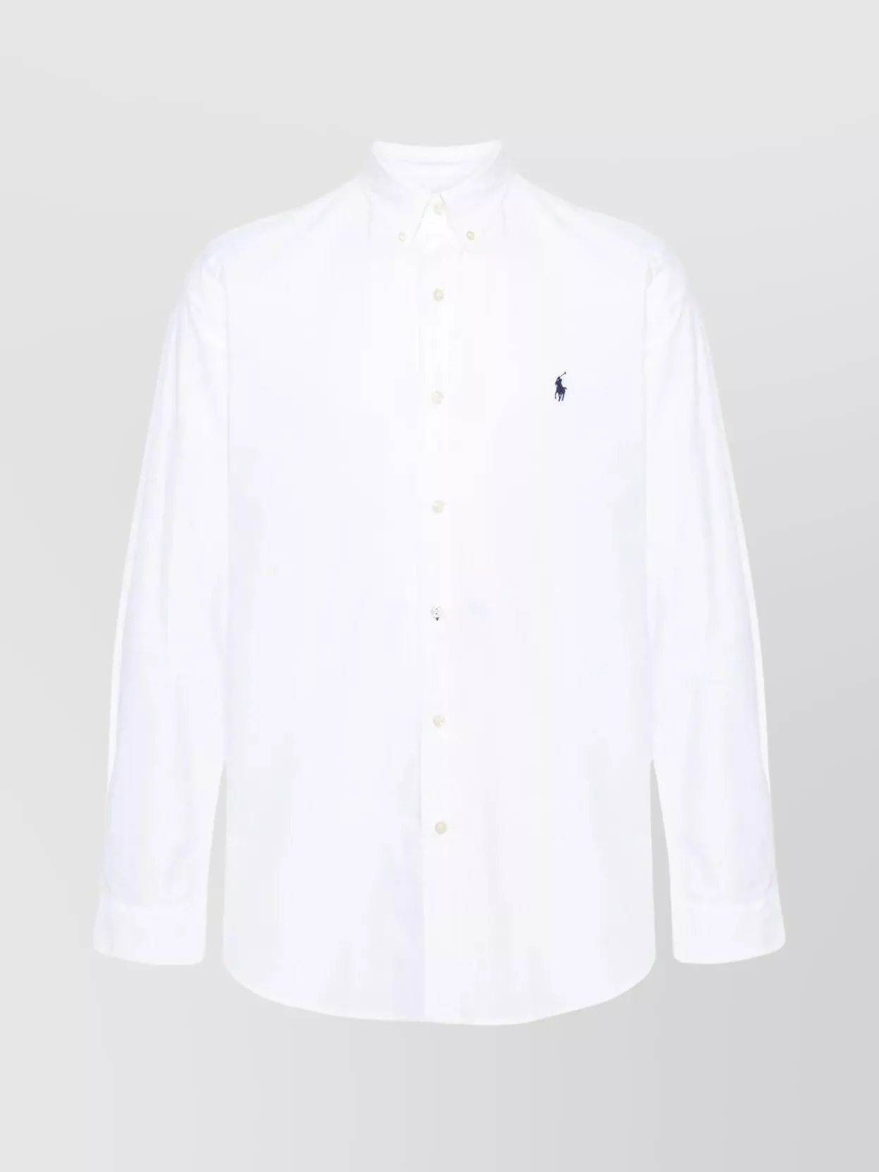 Shop Polo Ralph Lauren Buttoned Collar Oxford Shirt In White