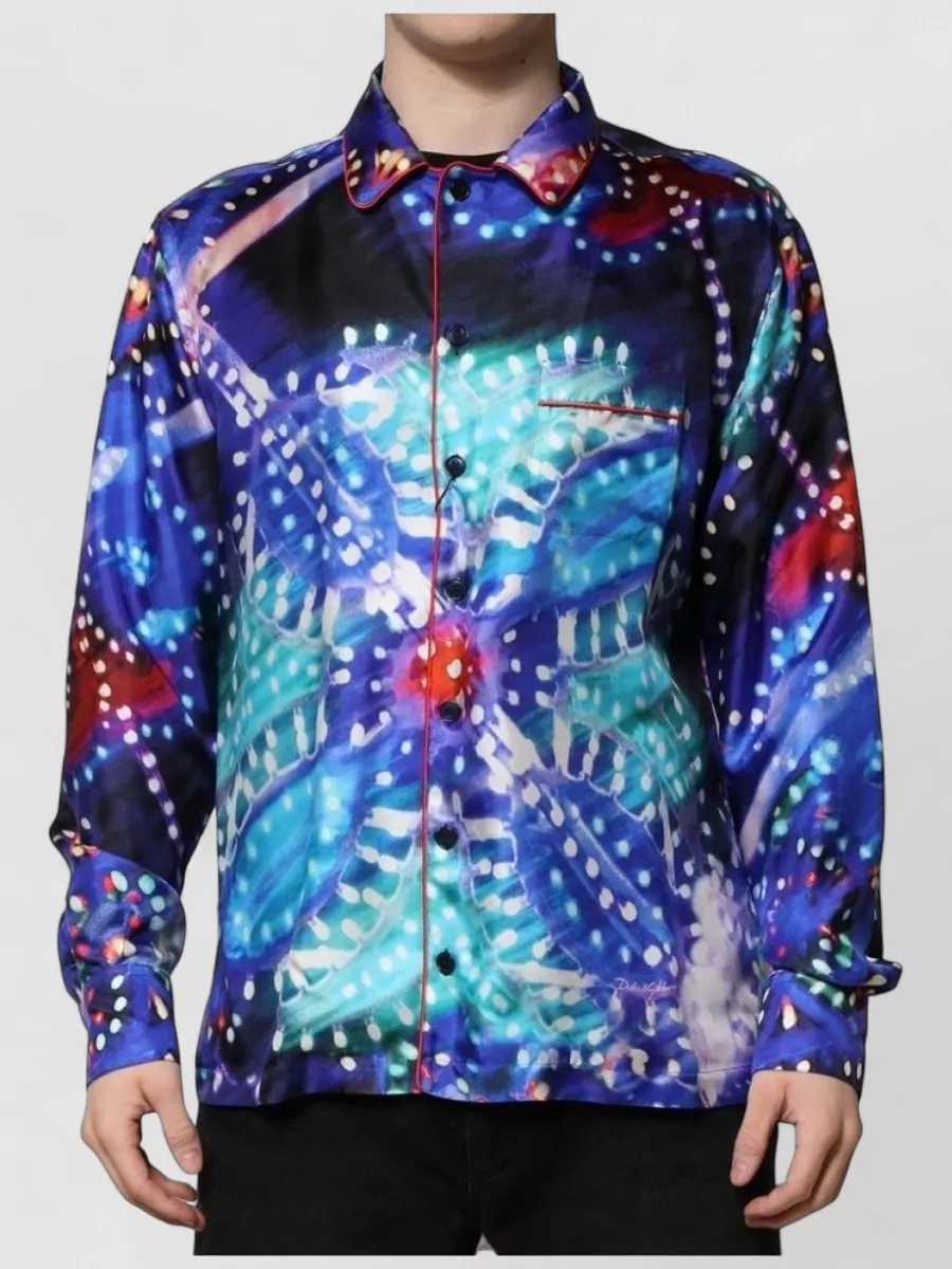 Dolce&Gabbana Silk printed long-sleeve shirt