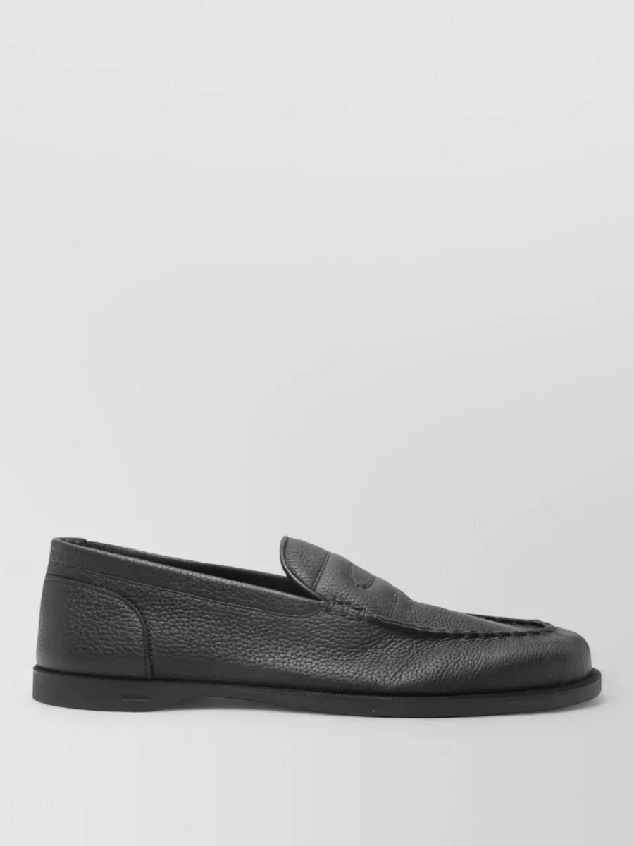 John Lobb Flexi Pace Round Toe Textured Loafers