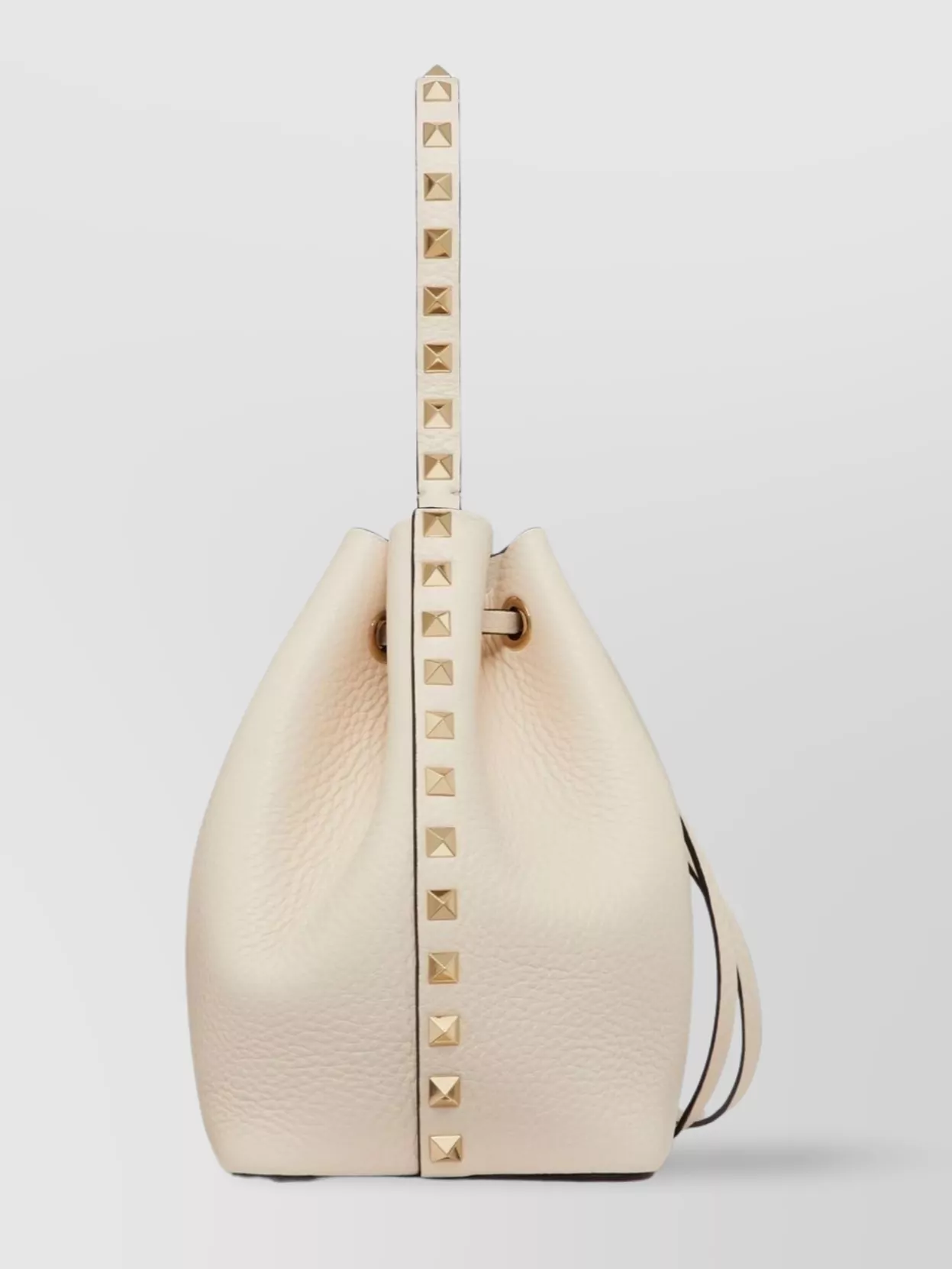 Shop Valentino Studded Leather Bucket Bag