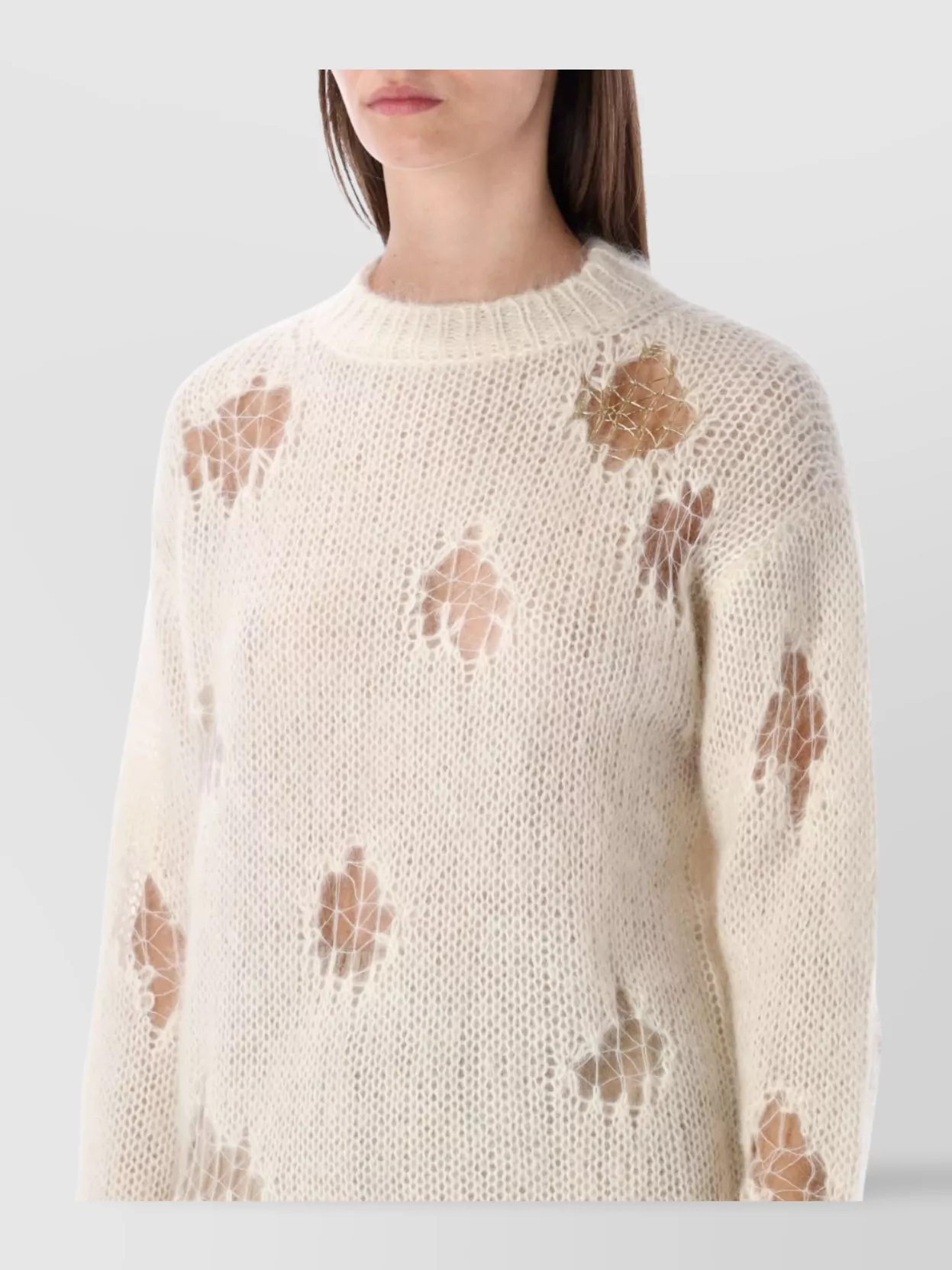Fabiana Filippi Mohair Sweater Featuring Gold Accents