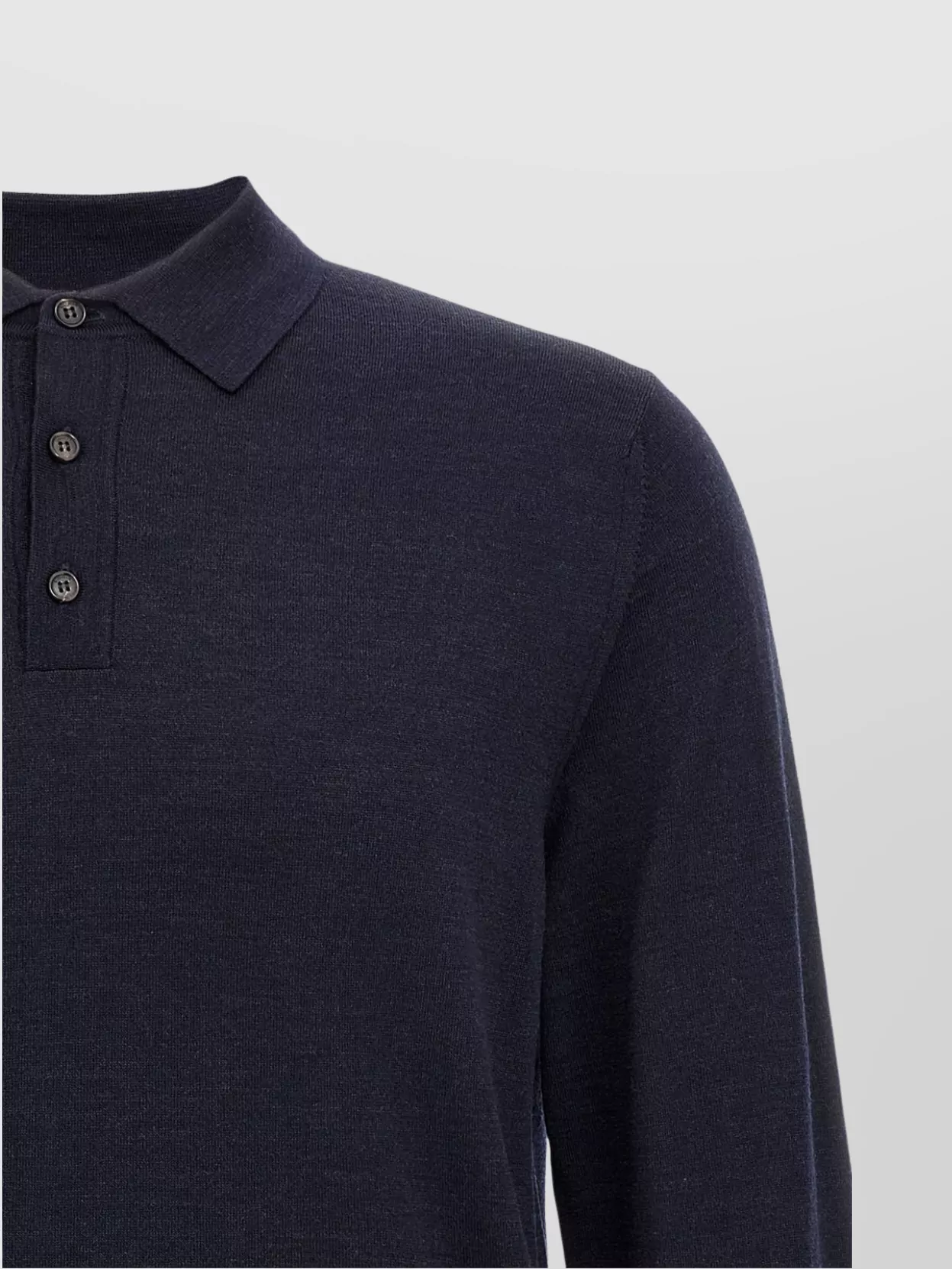 Zanone Wool Polo Shirt Collar Cuffs Hem