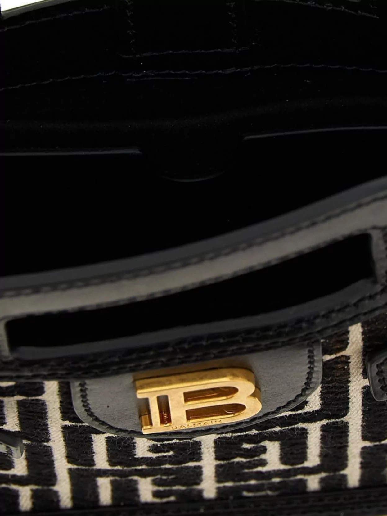 Balmain Small Geometric Pattern Handbag With Chain Strap