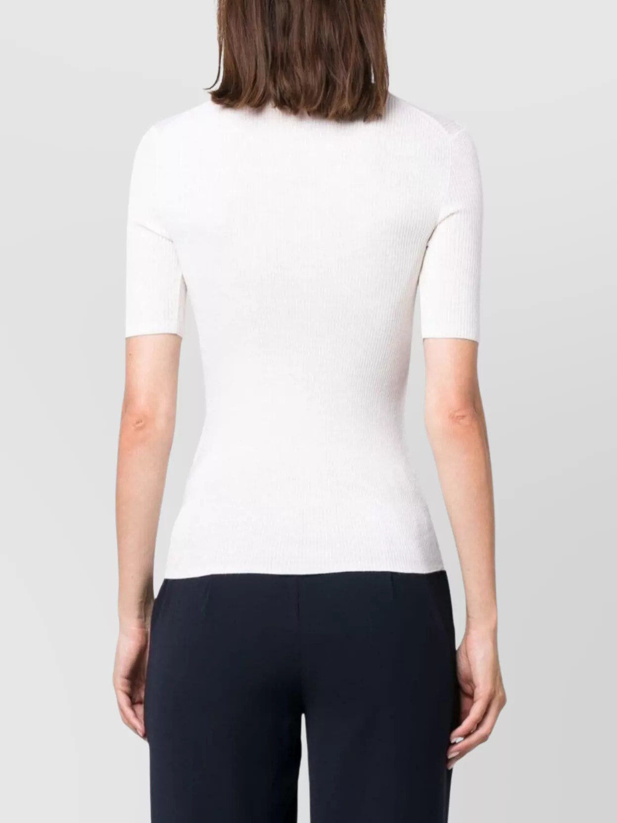 P.a.r.o.s.h Leila Ribbed-knit Wool Top In White