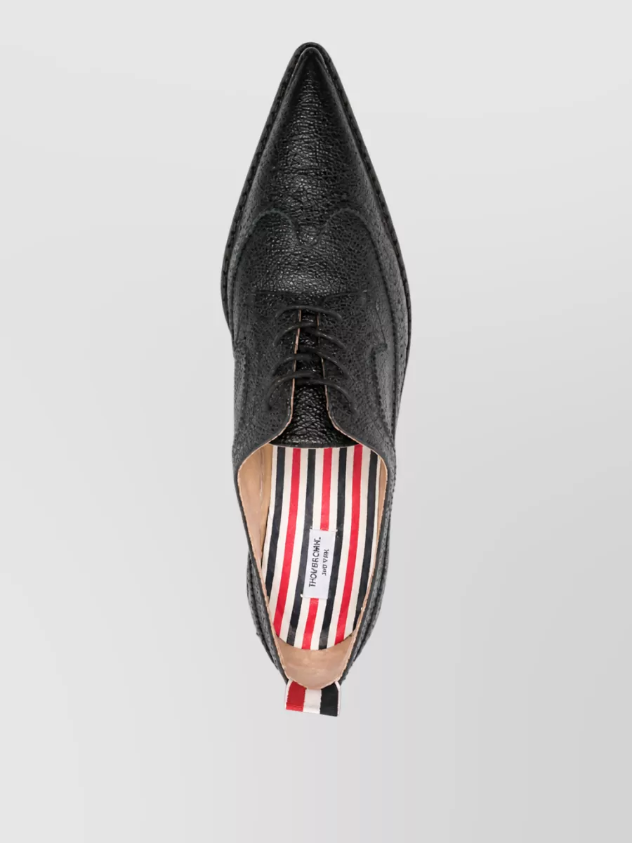 Thom Browne Leather Pointed-Toe Brogues