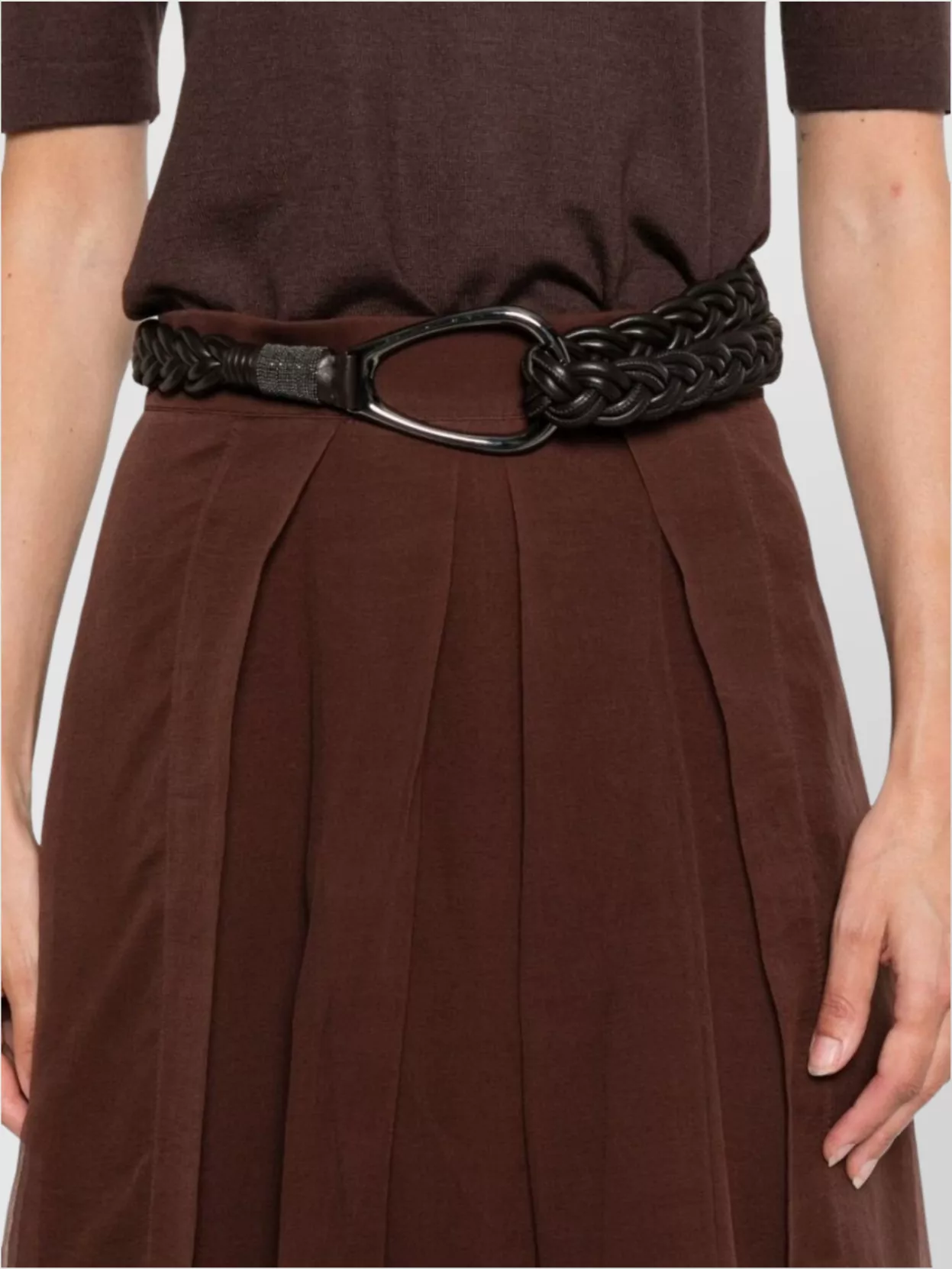 Brunello Cucinelli Long Silk Skirt With A-Line Silhouette