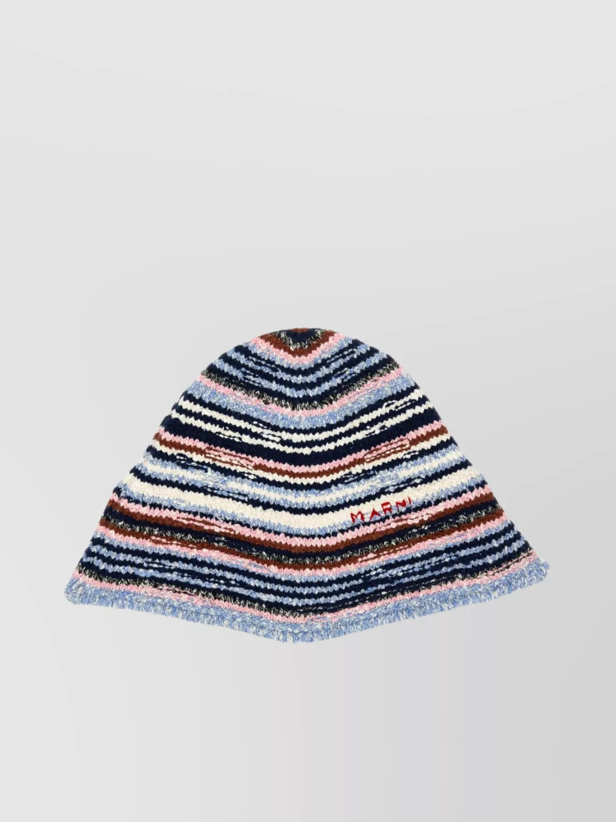 Marni Cotton Bucket Hat Embroidered Stripes