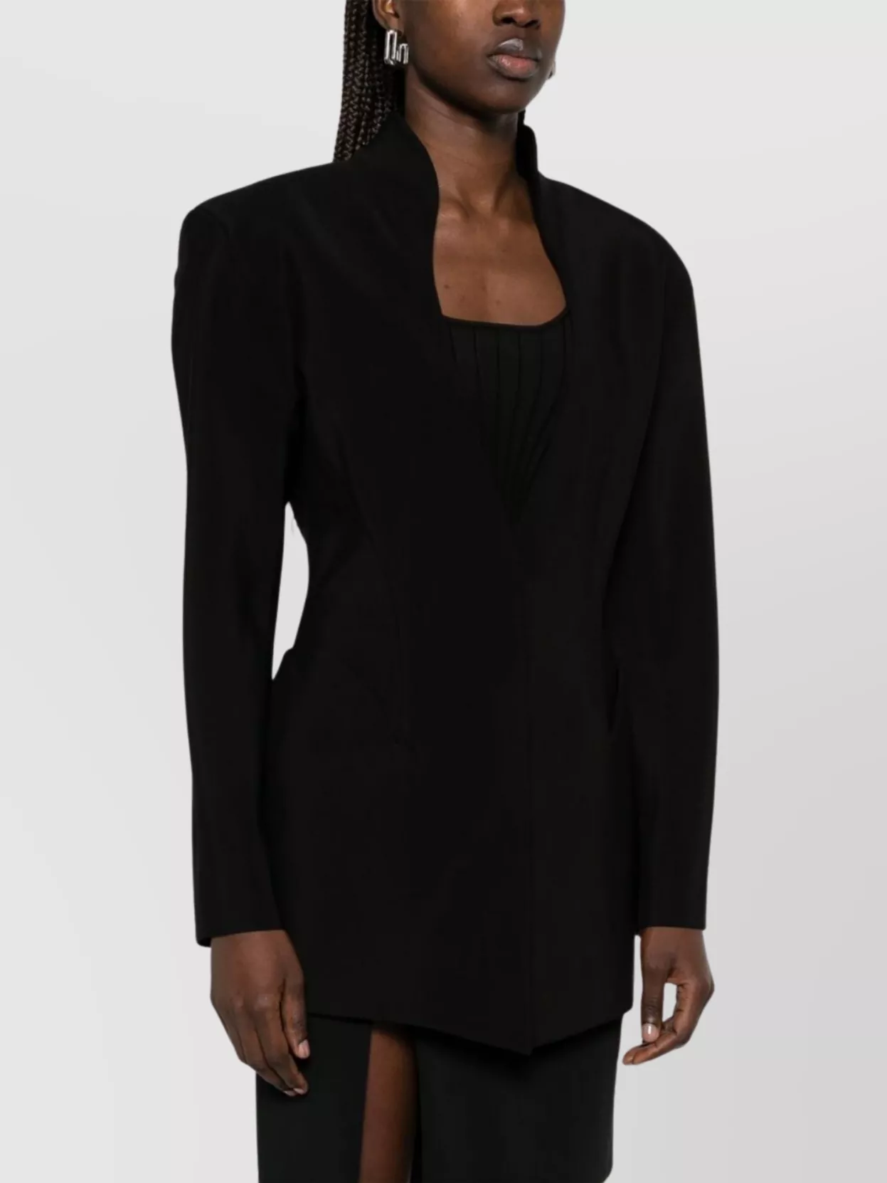 Mugler Tailored Jacket With Structured Shoulders