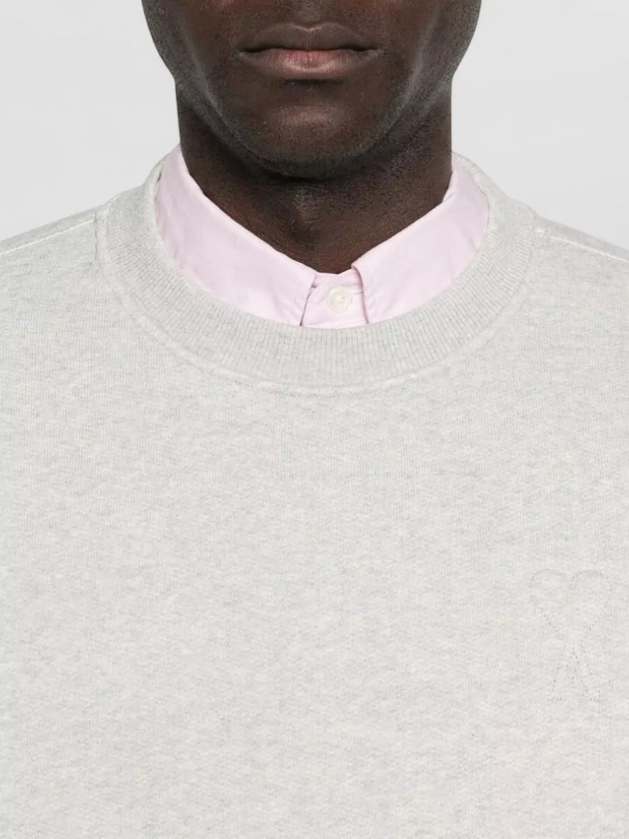 Ami Paris Ribbed Cotton Sweatshirt