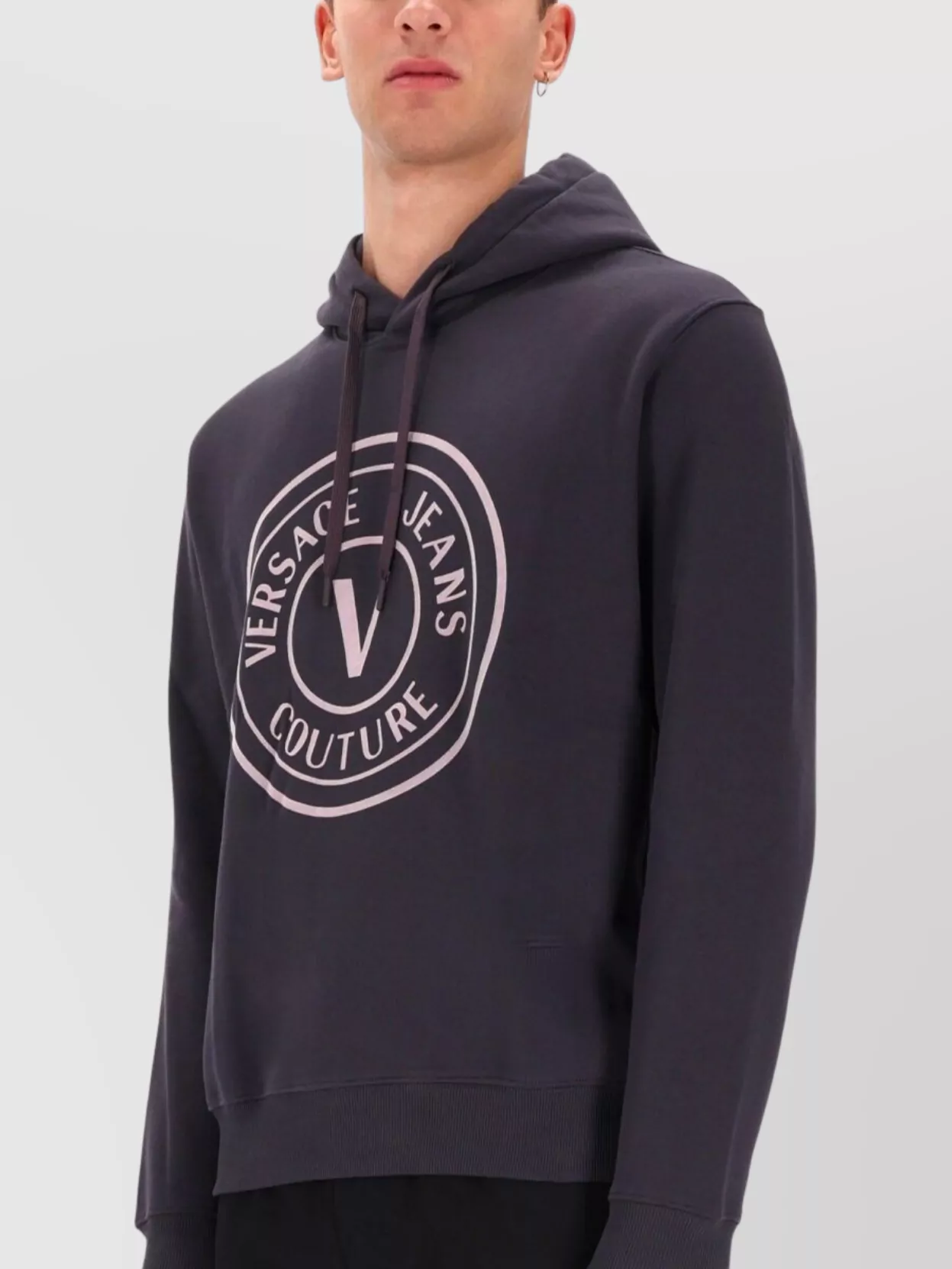 Versace Jeans Couture Hooded Sweater Featuring Kangaroo Pocket