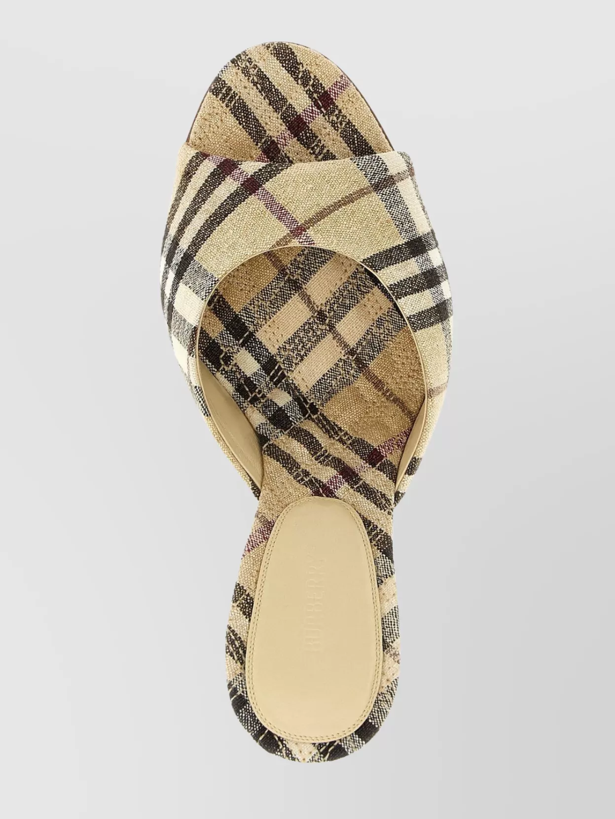 Burberry "Mews" Checkered Cross Strap Mules