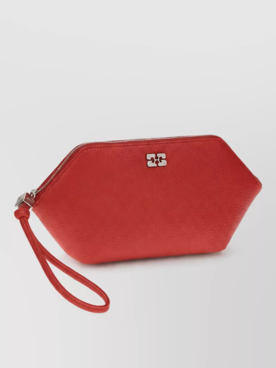Ganni Bou Recycled Leather Clutch Bag