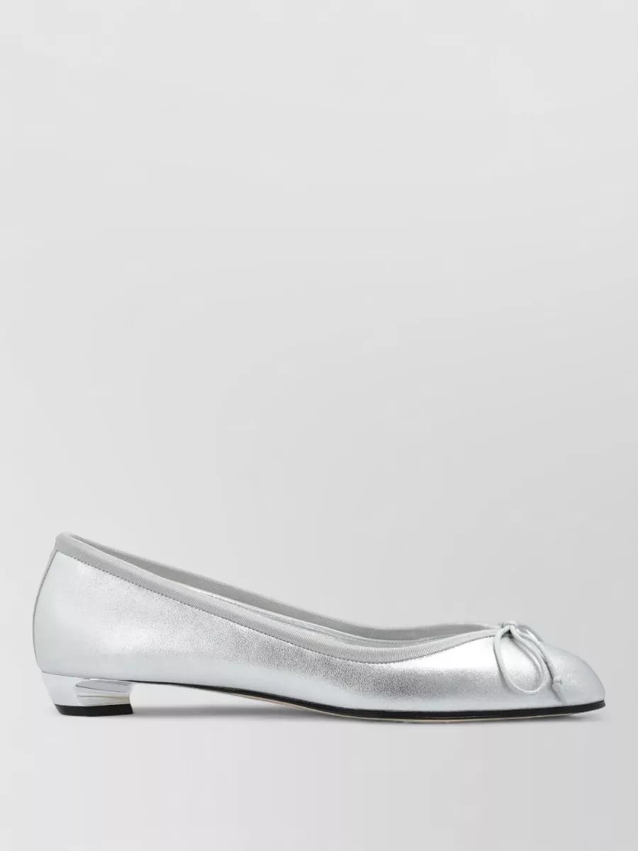 Alexander Mcqueen Ballet Flats Round Toe Ribbon Bow Heel