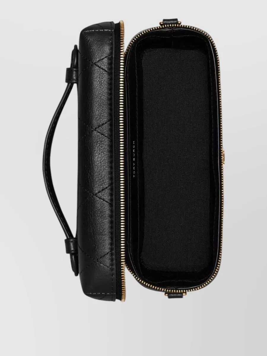 Tory Burch Charlie Quilted Leather Vanity Case