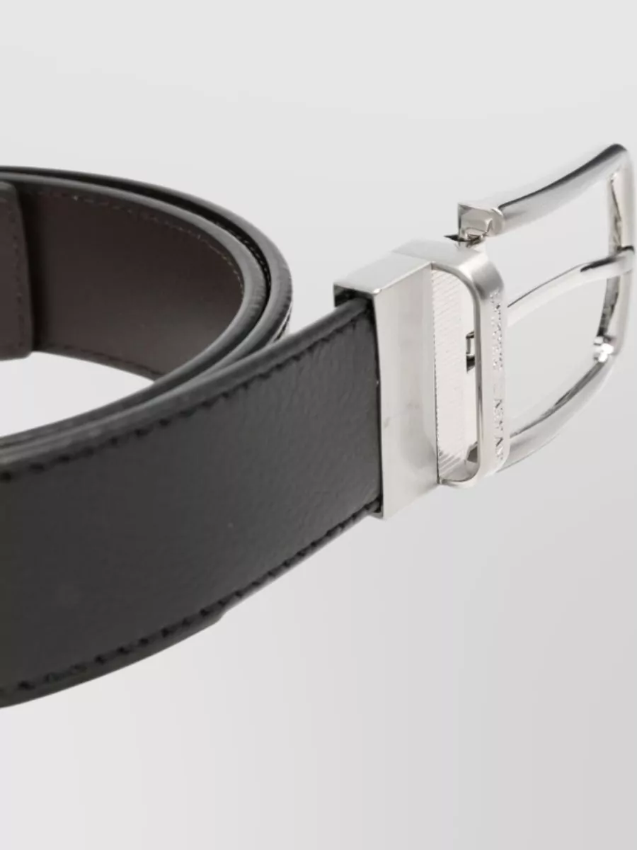 Emporio Armani Grained Leather Belt