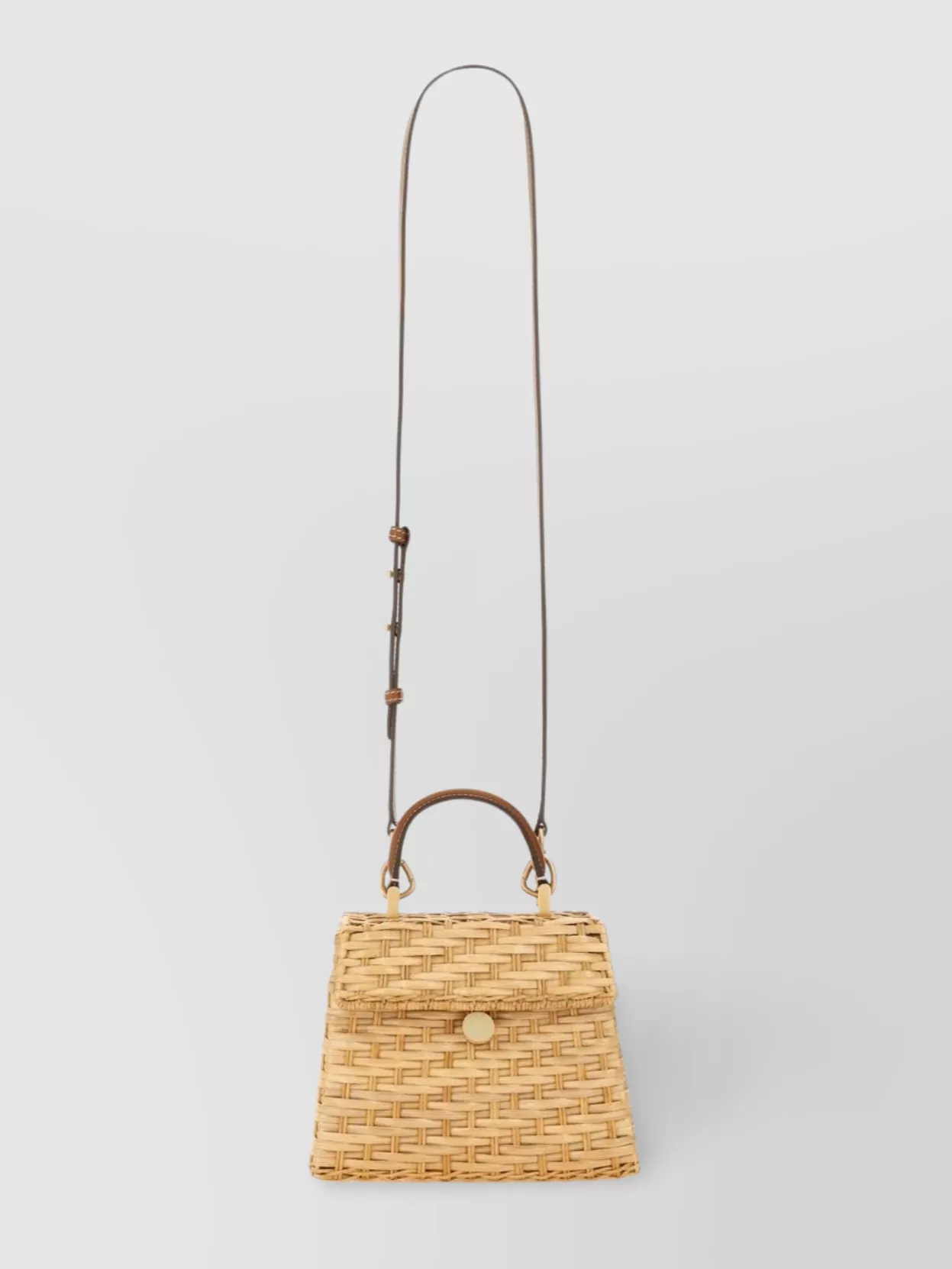 Cult Gaia "Sybil" Woven Texture Top Handle Bag