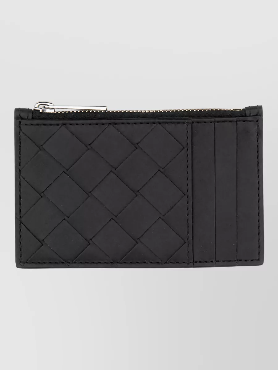 Bottega Veneta Leather Woven Card Holder