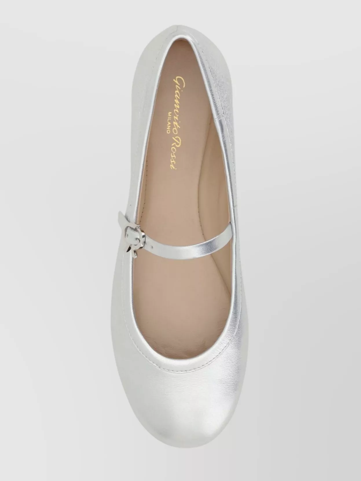 Gianvito Rossi Nappa Silk Washed Ballerina Flat Sole