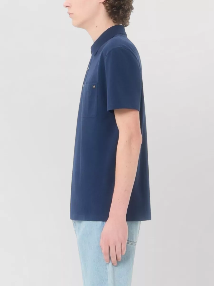 Valentino Cotton Piqué Regular-Fit Short-Sleeve Polo Shirt