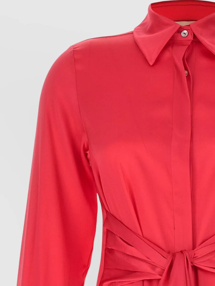 Le Twins Silk Maxi Shirt Dress