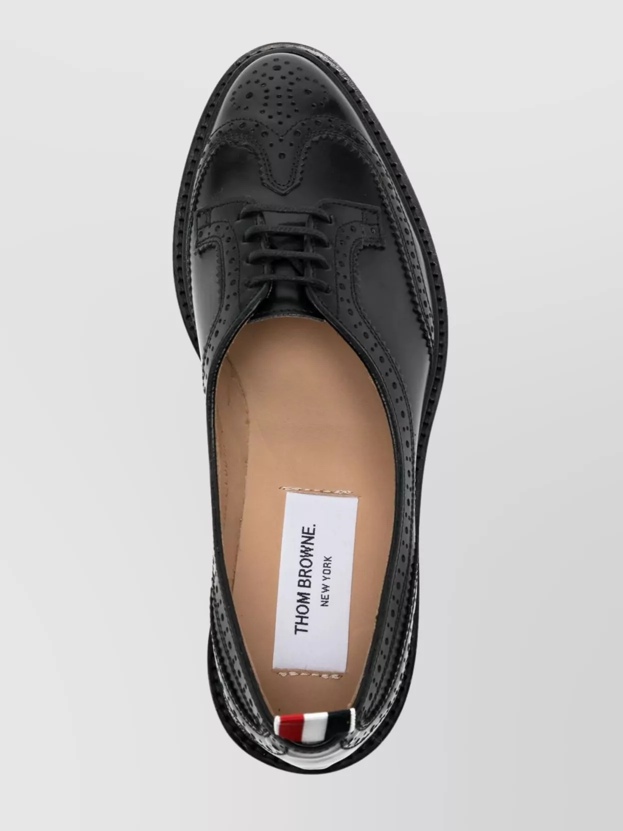 Thom Browne Lace-up Shoes With Flat Sole And Perforated Detailing