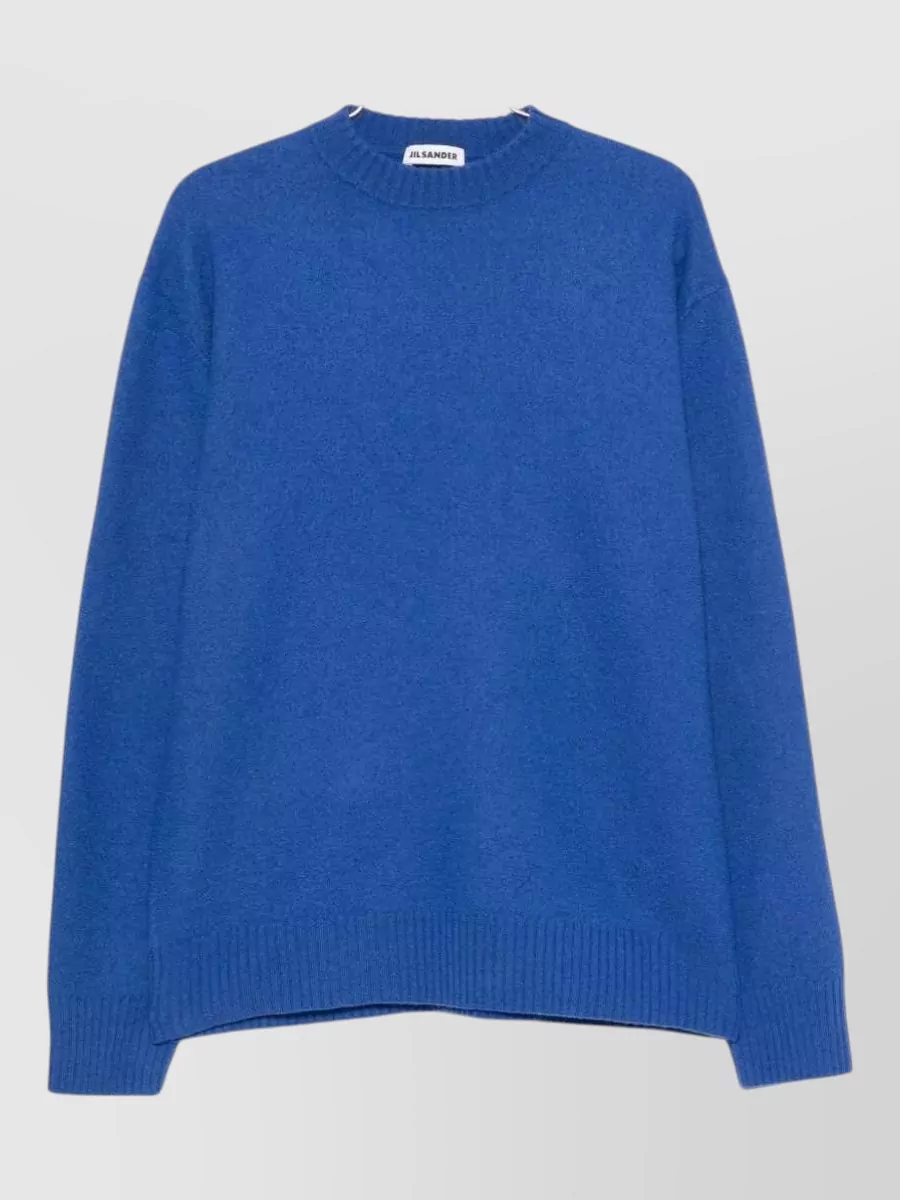 Jil Sander wool ribbed turtleneck long-sleeve sweater