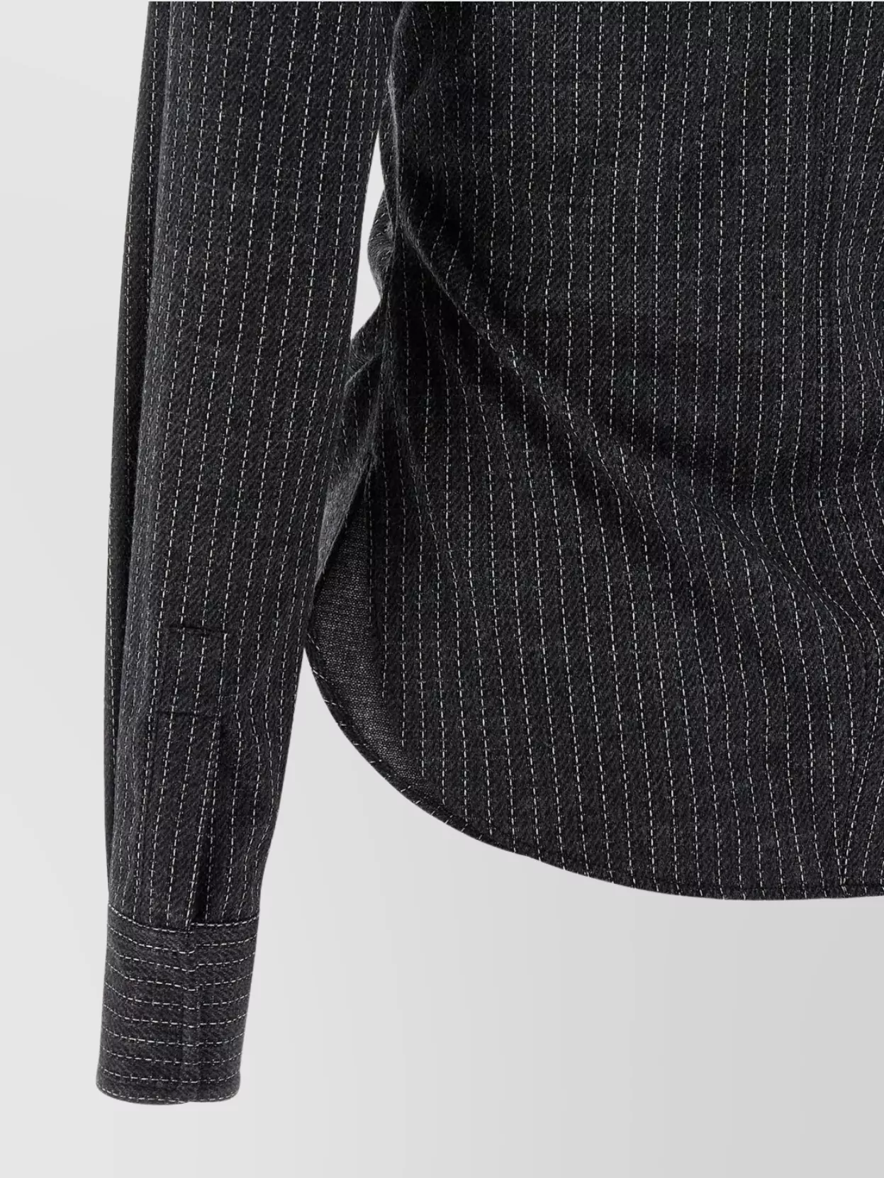 Isabel Marant Tailored Pinstripe Long Sleeve Shirt In Black