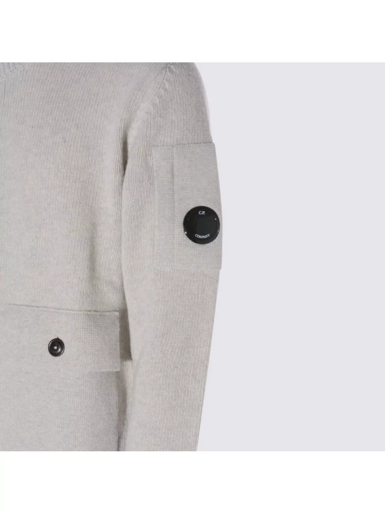 C.p. Company High Neck Sweater Featuring Patch Pockets