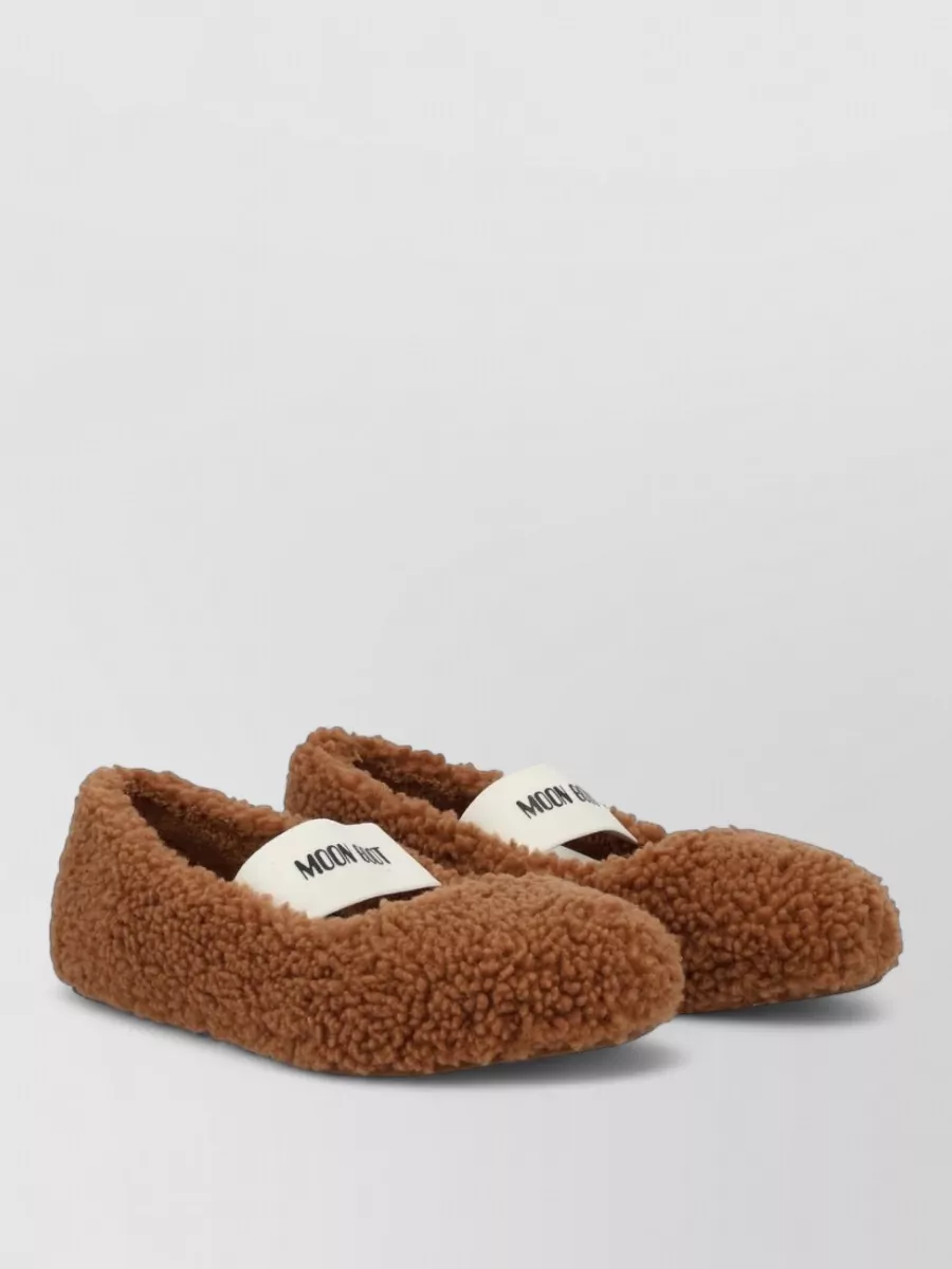 Moon Boot Shearling Ballerina Flats