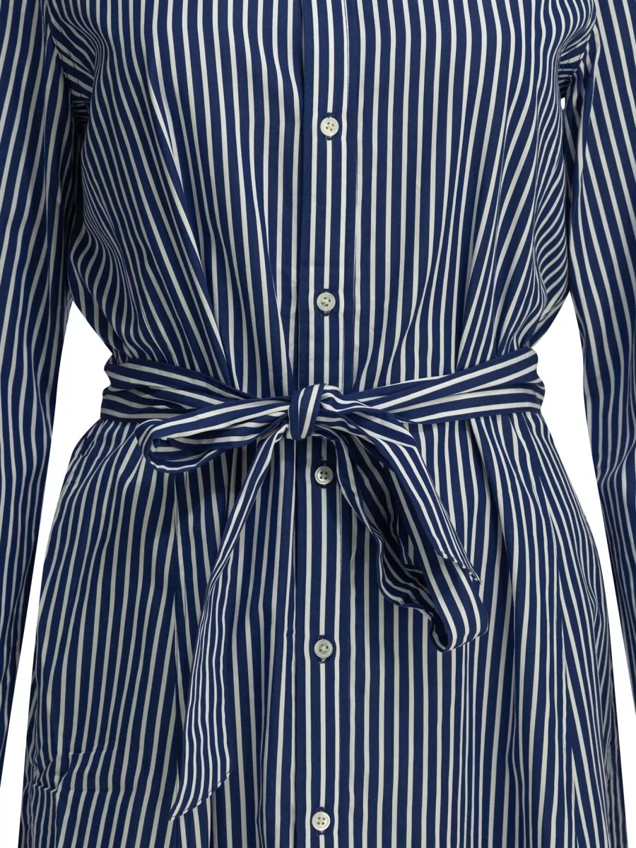 Polo Ralph Lauren Striped Cotton Shirt Midi Dress