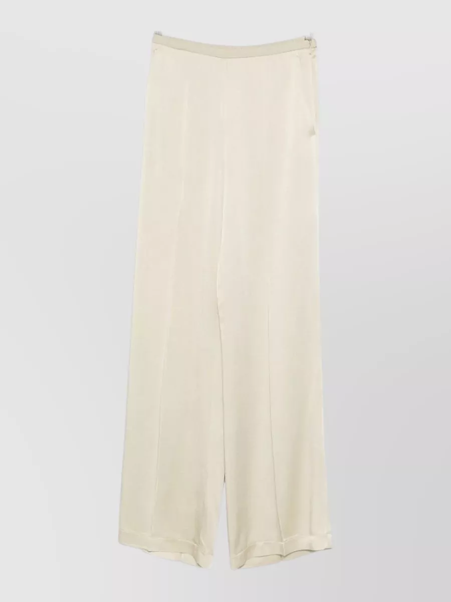 Forte Forte satin high-rise wide-leg trousers