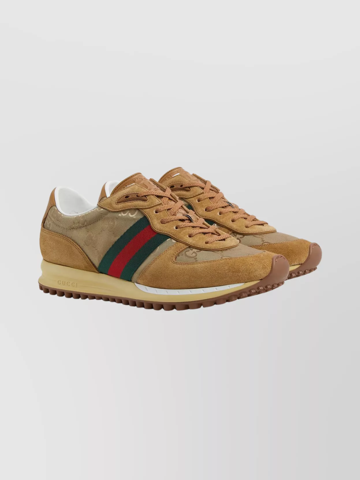 Gucci Nora Sneakers With Rubber Sole And Stripe