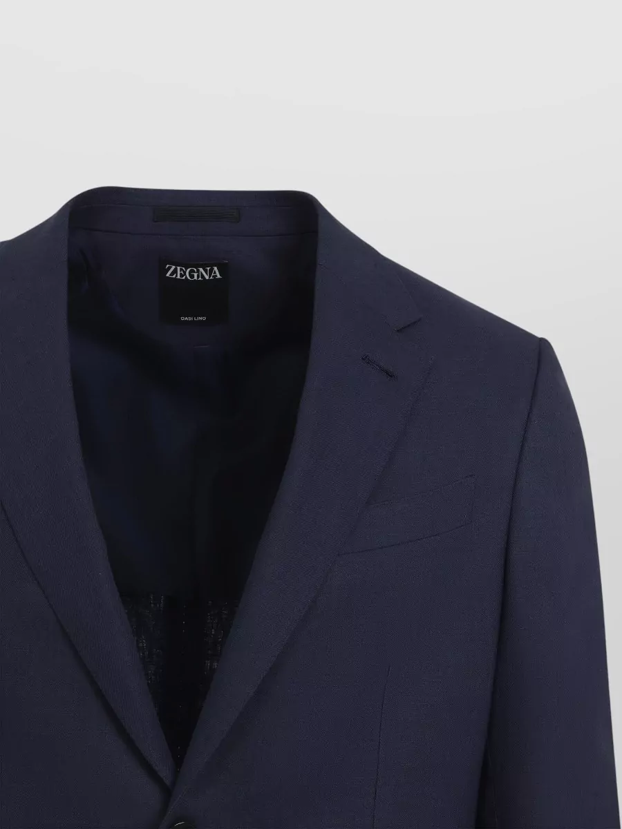 Zegna Linen Single-Breasted Suit Jacket