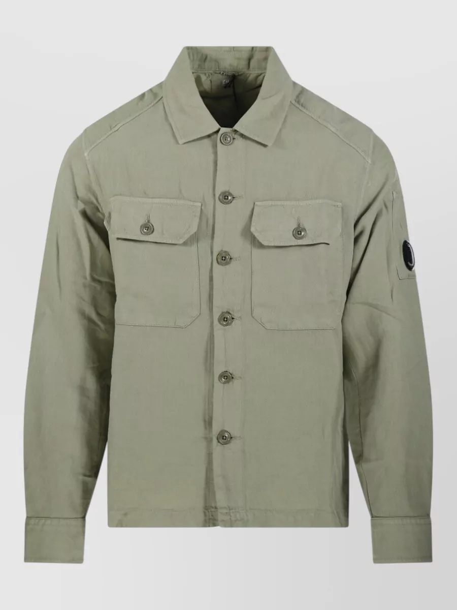 C.P. Company linen cotton long sleeve shirt jacket