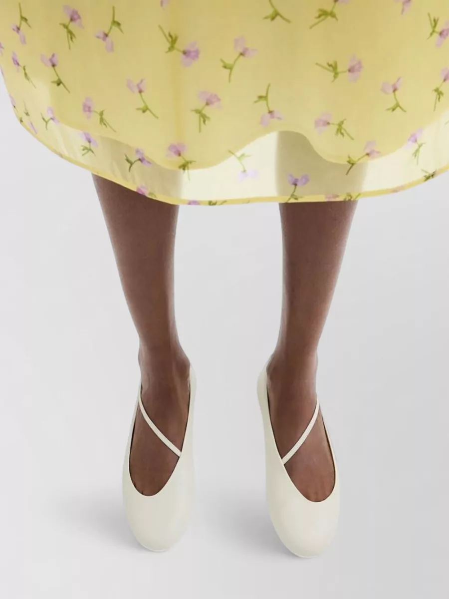 Jil Sander Leather Ballerina Shoes