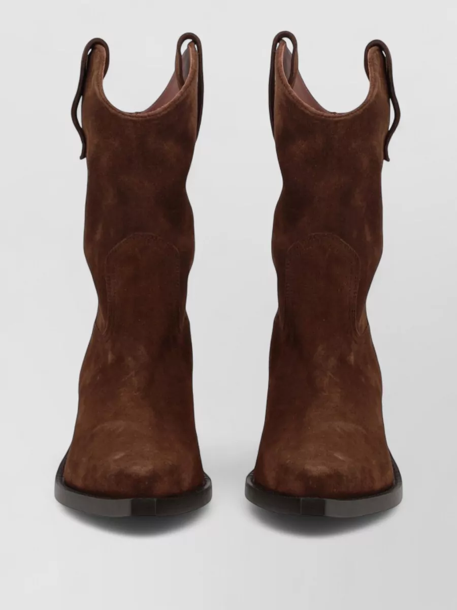 Paris Texas leather dakota mid-calf cowboy boots