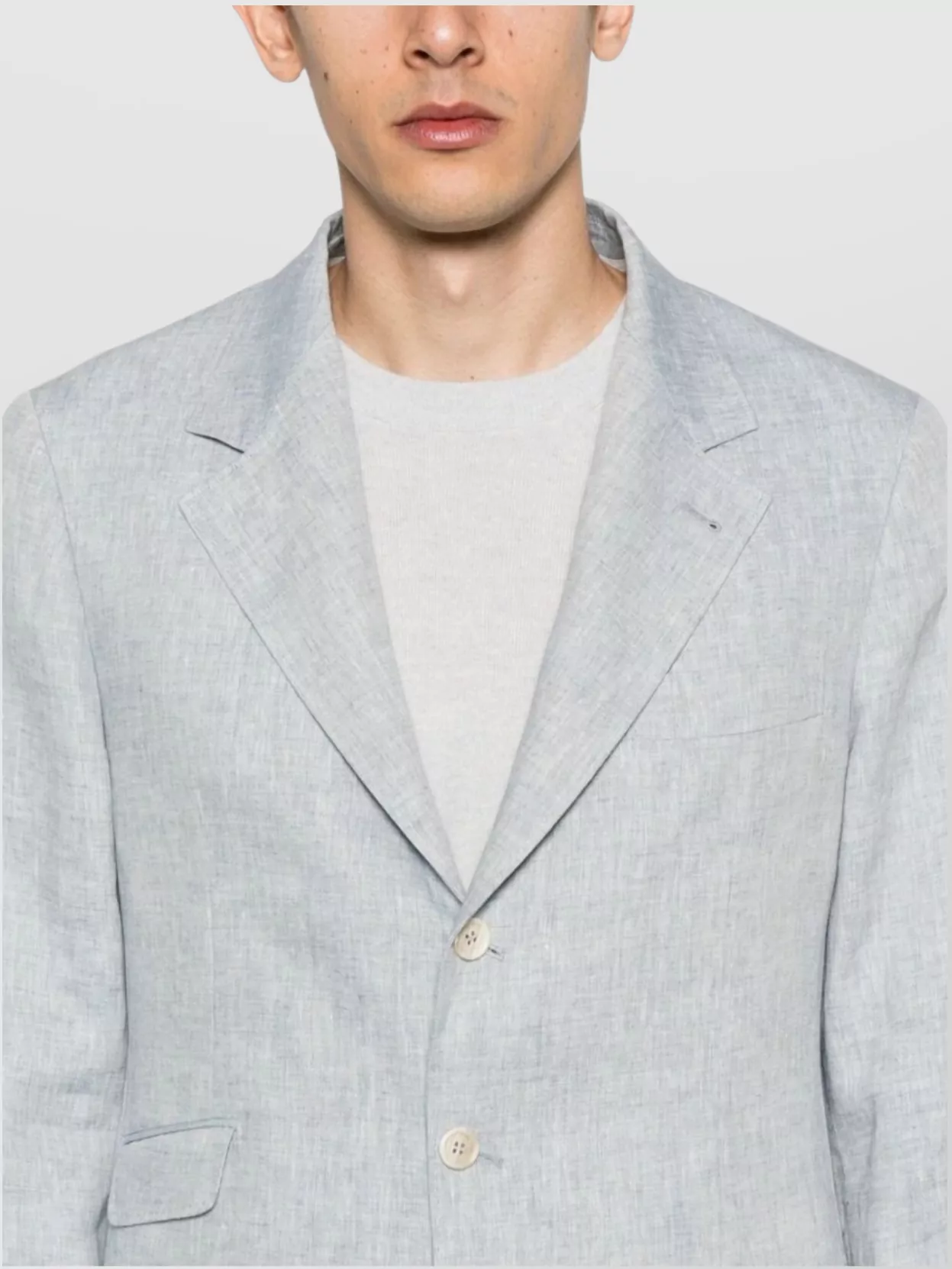 Brunello Cucinelli Light Grey Linen Single-breasted Suit