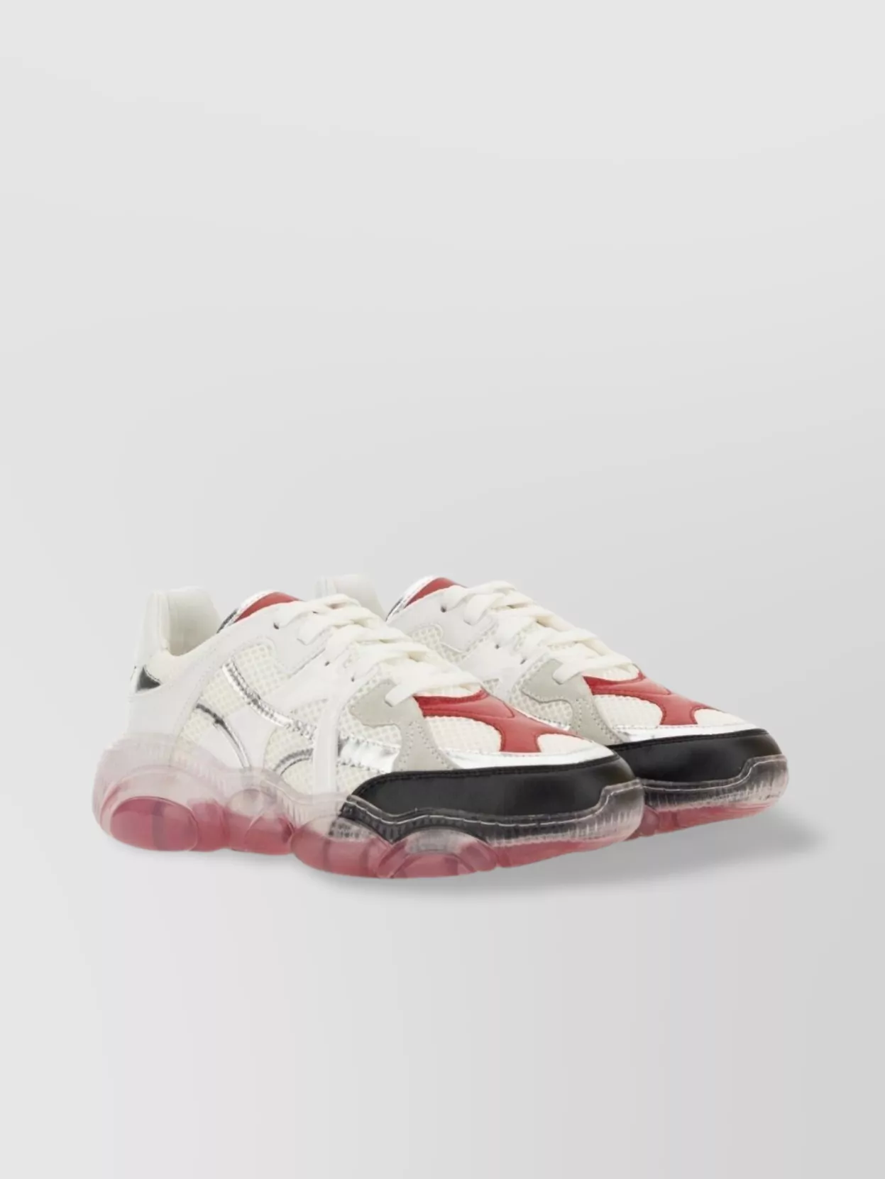 Moschino Mesh Multicolor Transparent Sole Sneaker
