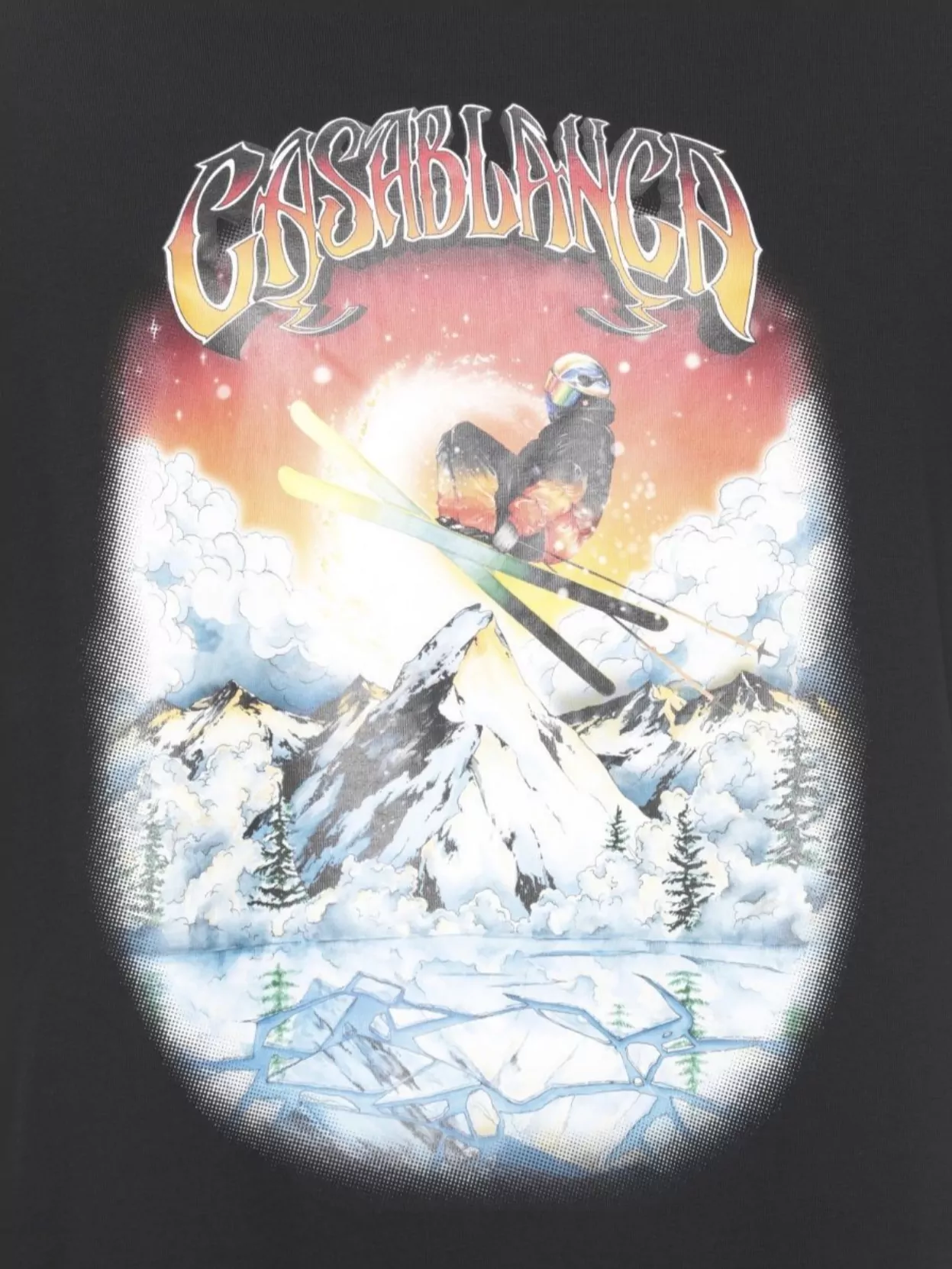 Casablanca Cotton Crew Neck Sweatshirt With Ski Club Print