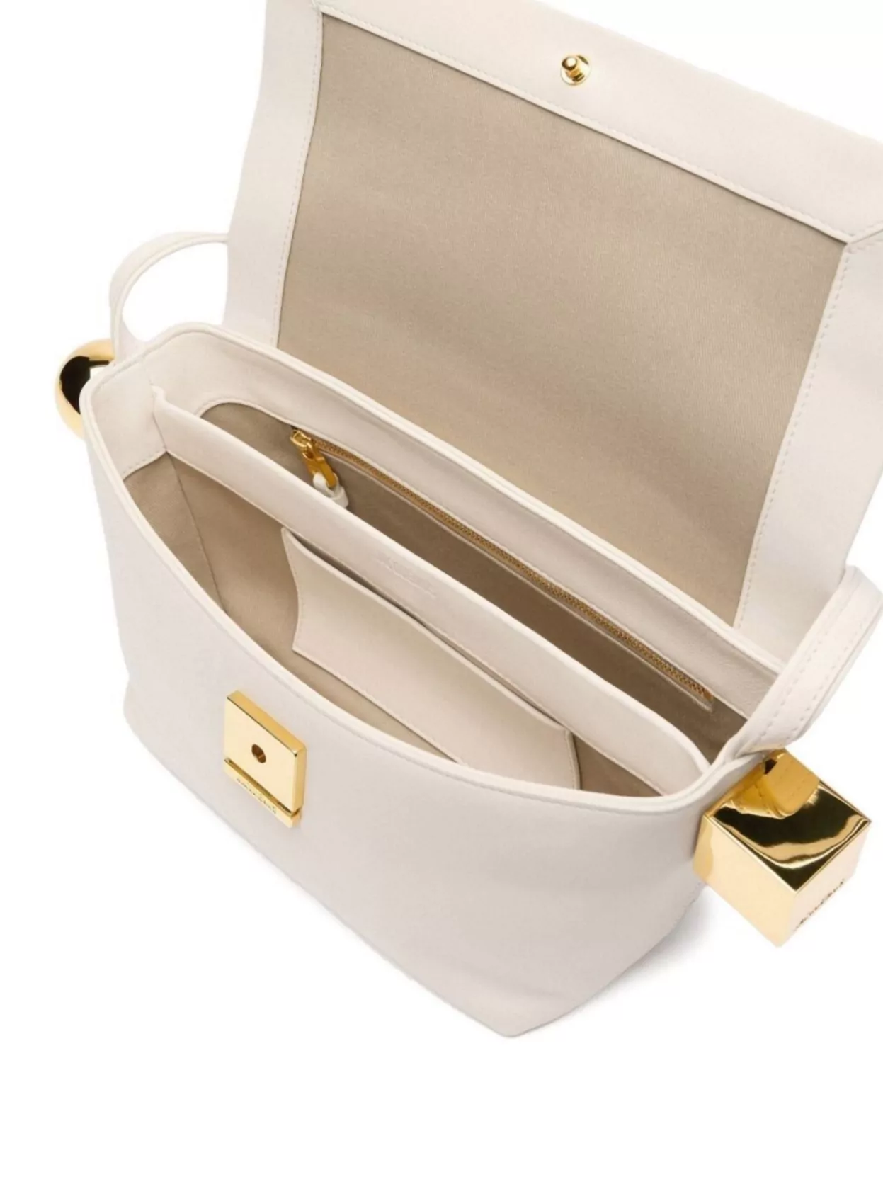 Jacquemus Structured Shoulder Bag Gold Hardware
