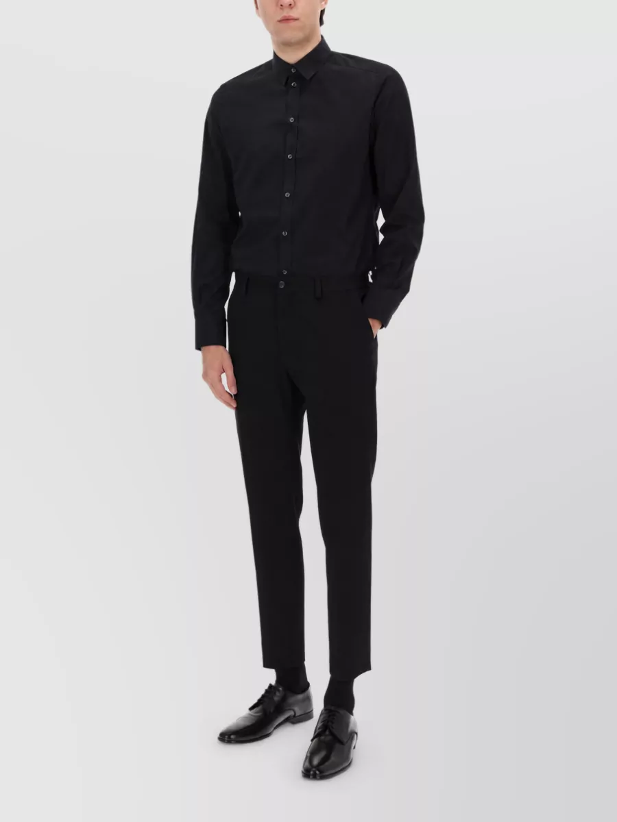 Dolce&Gabbana Wool Straight-Leg Tailored Trousers
