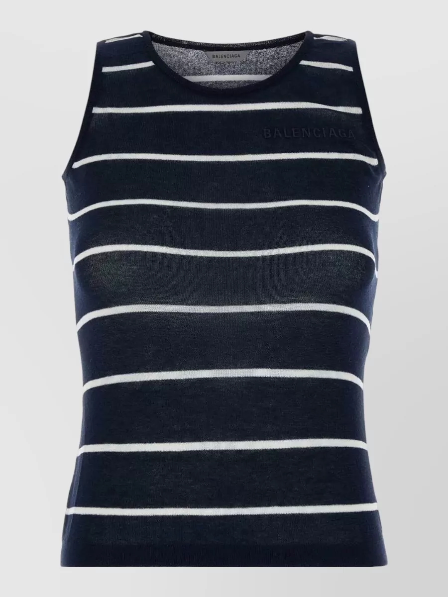 Balenciaga embroidered knit tank top