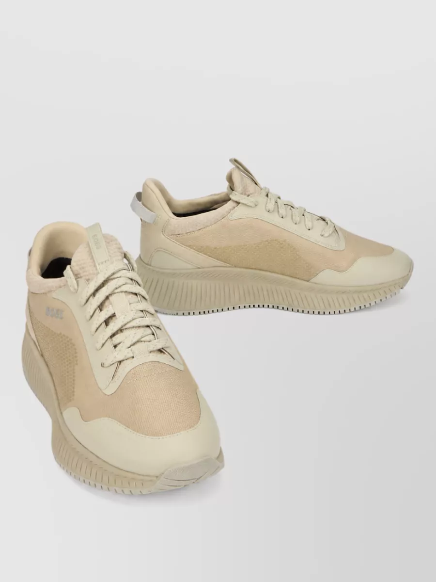 Boss leather low-top sneakers
