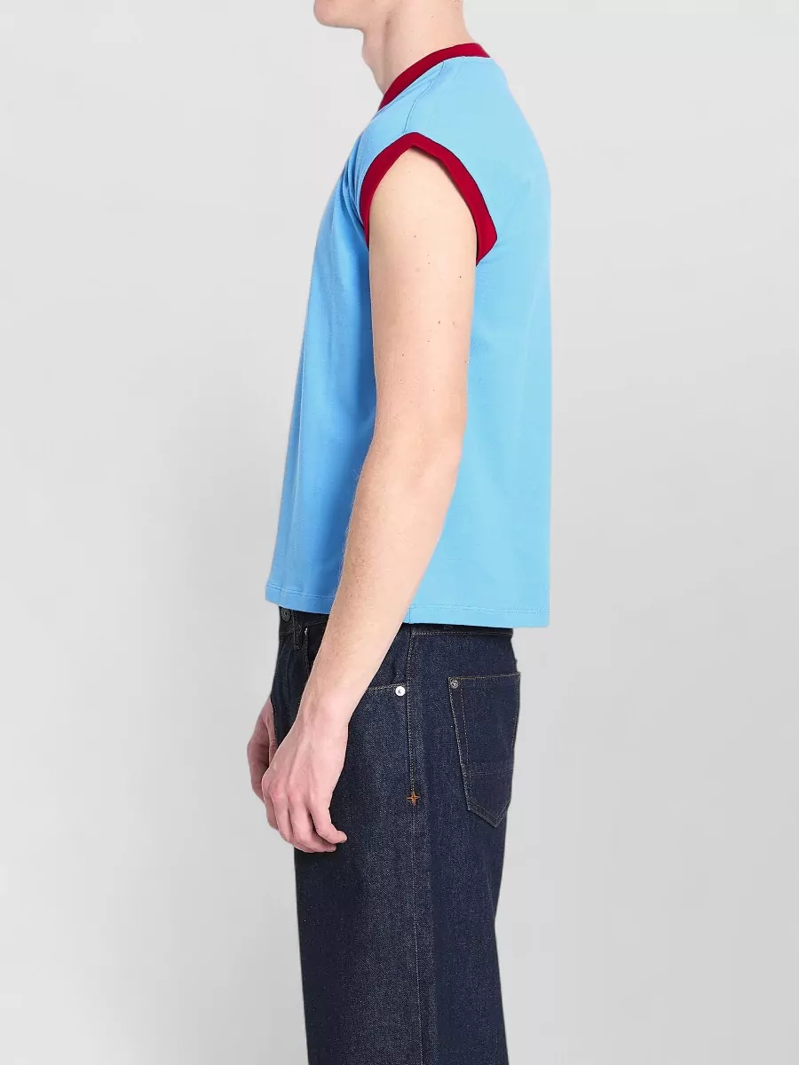 Versace Slim Fit Stretch Cotton Jersey T Shirt