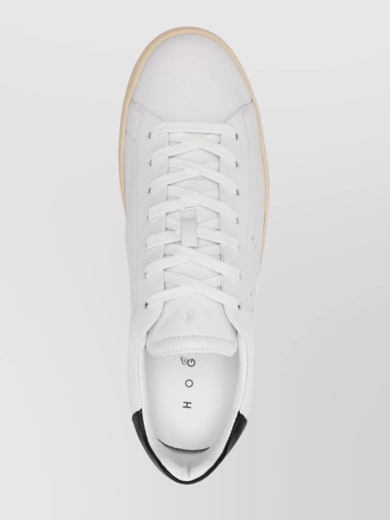 Hogan Leather Sneakers With Perforated Round Toe
