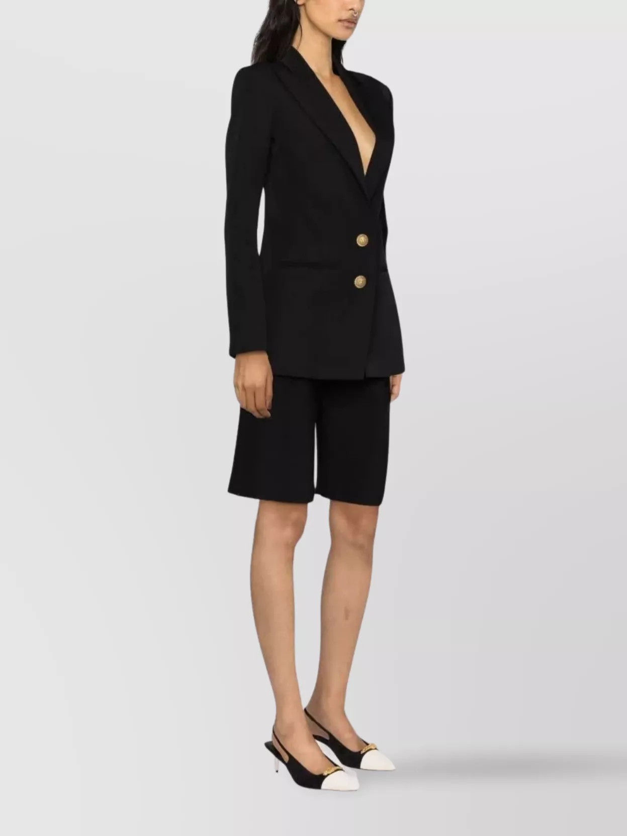 Balmain Fitted Waist Wool Jacket 2 Buttons