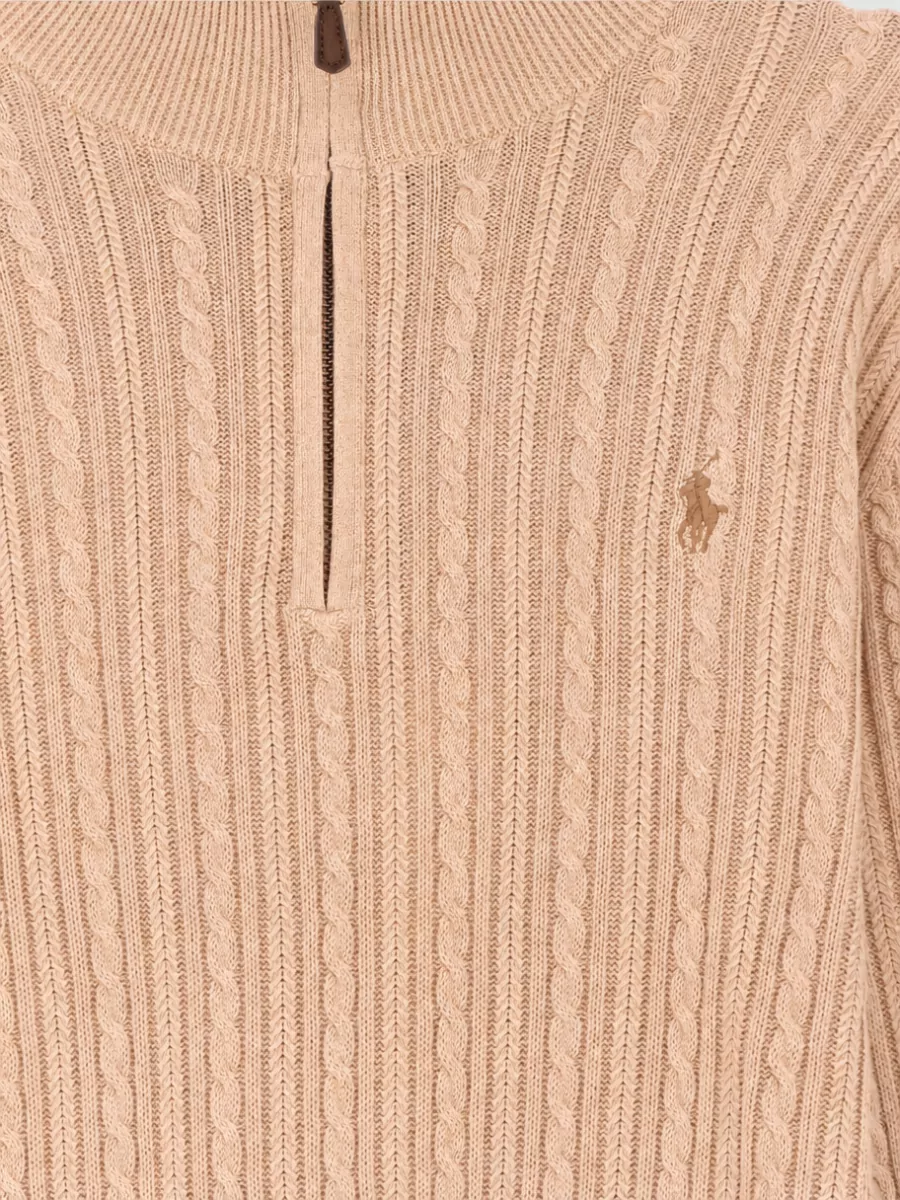 Polo Ralph Lauren Cable Knit Cotton Half-Zip Sweater